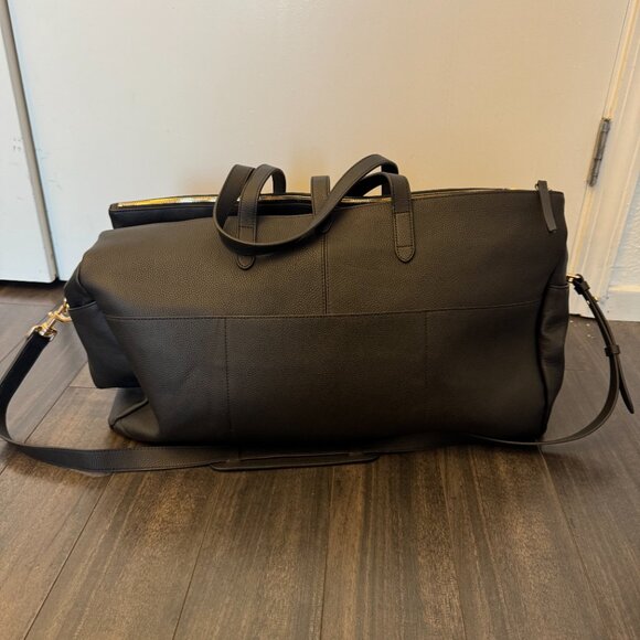 Quince Italian Leather Weekend Bag Black - Picture 2 of 4